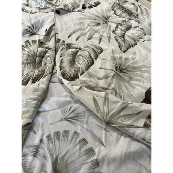 Hilo Hattie Hawaiian Shirt Mens Size M Leaf Palm Short Sleeve Button Up Silk - Picture 10 of 12